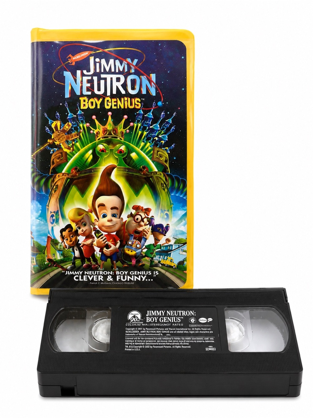 Jimmy Neutron Boy Genius VHS Nickelodeon Clamshell Family Movie
